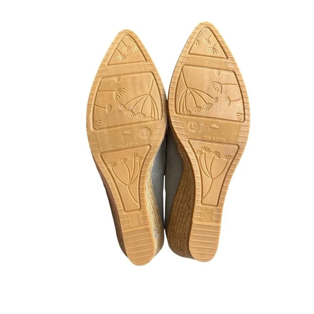 Viscata Barcelona Gray Canvas Wedge Espadrilles‎ Size 42 (US 11)
